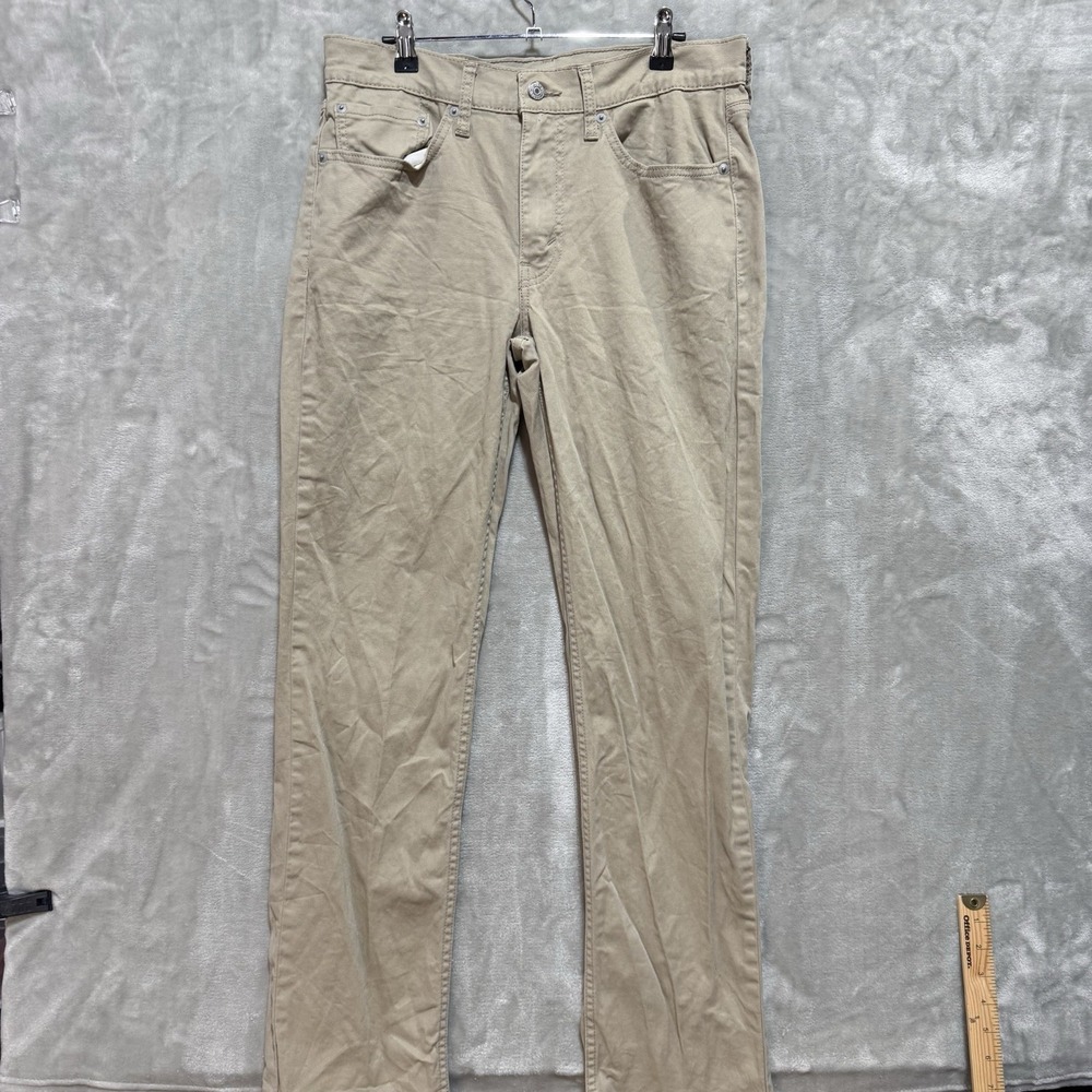Levi's 514 Straight Jeans Mens 32x32 Khaki Denim Light Wash Casual Streetwear